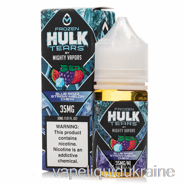 Vape Ukraine Frozen Blue Razz Straw Melon Chew - Hulk Tears Salts - 30mL 35mg